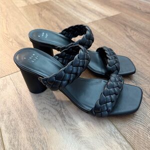 Black Braided Heels